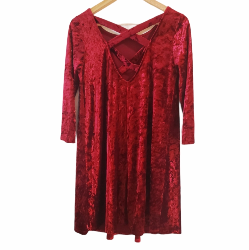 ee:some red velvet dress - size small - Picture 3 of 7